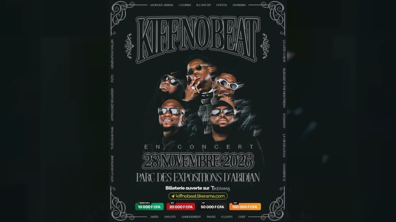 Affiche du concert de Kiff No Beat au Parc des Expositions, le 28 novembre 2026