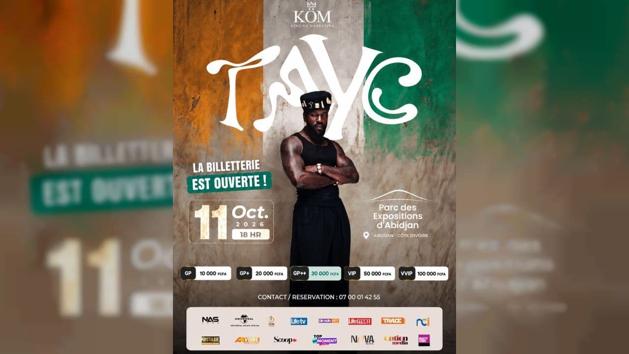 Affiche du concert de Tayc au Parc des Expositions, le 11 octobre 2026