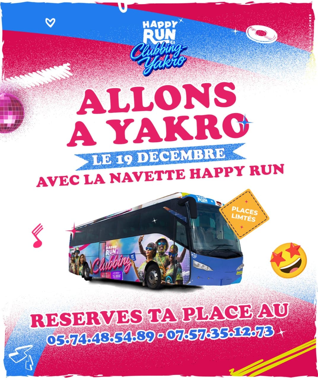 Affiche — HAPPY RUN CI - CLUBBING YAKRO